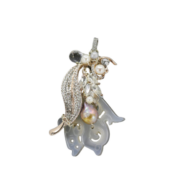 White Jade Pendant/Brooch   PB2024007